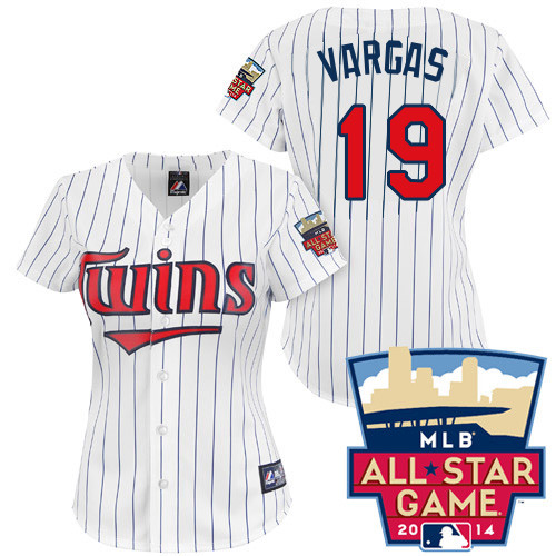 Kennys Vargas #19 mlb Jersey-Minnesota Twins Women's Authentic 2014 ALL Star Home White Cool Base Baseball Jersey